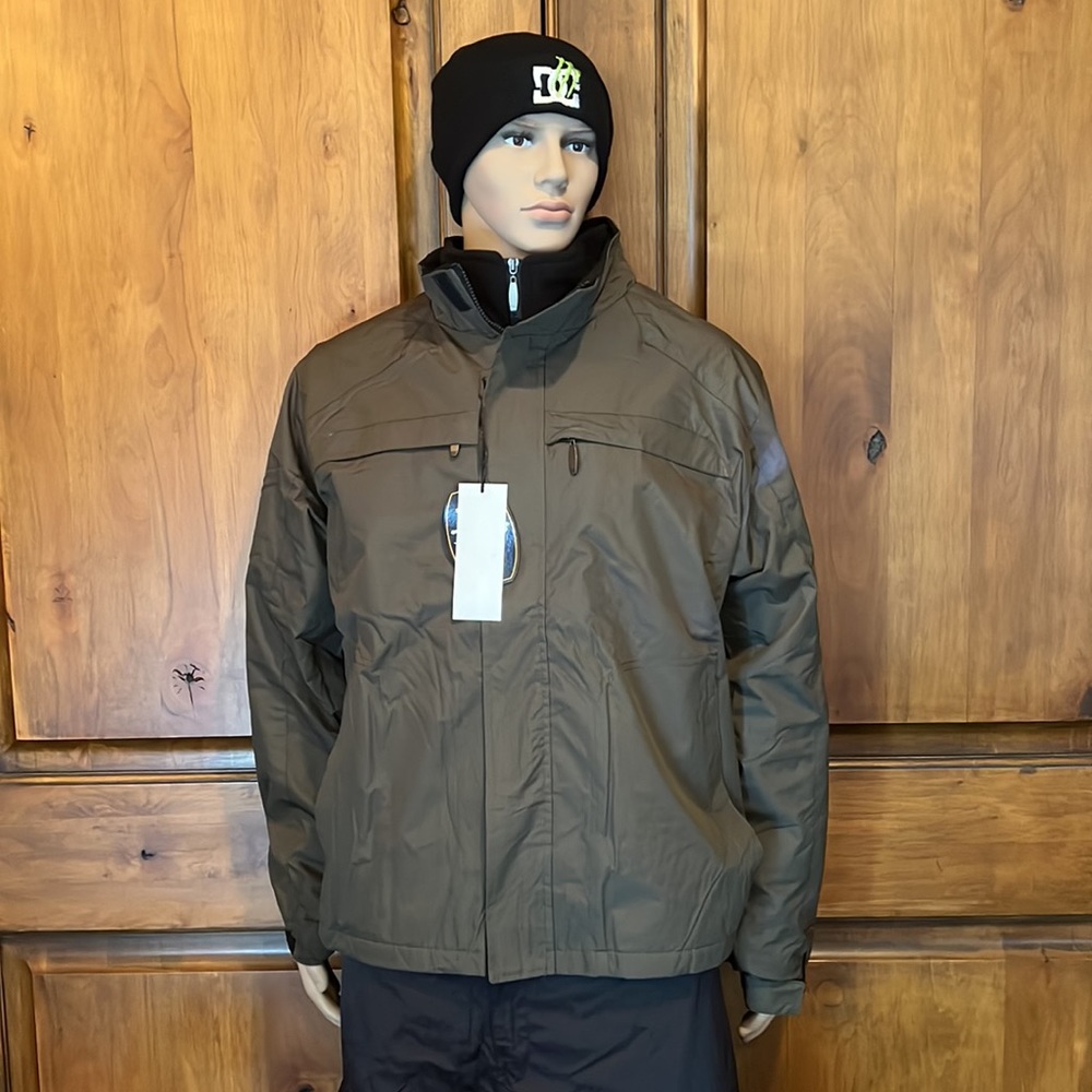 CLIMATE SYMBOLIC SNOWBOARD SKI JACKET FLEECE LINER MENS 10K MM OLIVE X-LARGE NEW